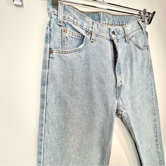 Vtg Levi’s 505 Regular Fit Straight Leg Orange Tab Tagged 34x30 Light Wash 32x30 - Picture 2 of 11